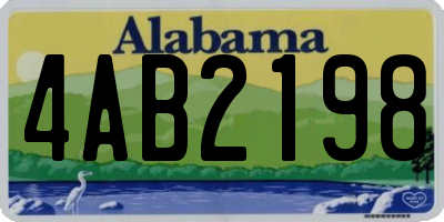 AL license plate 4AB2198