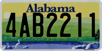 AL license plate 4AB2211