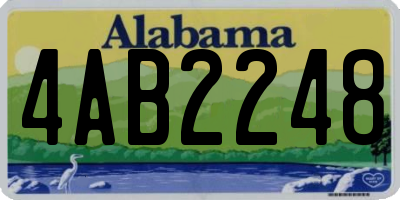 AL license plate 4AB2248
