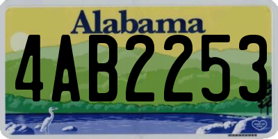 AL license plate 4AB2253