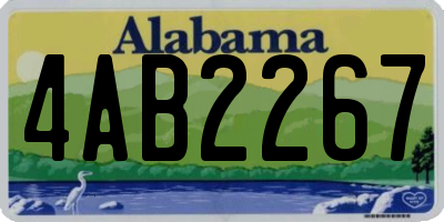 AL license plate 4AB2267