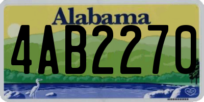 AL license plate 4AB2270