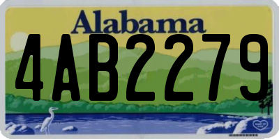 AL license plate 4AB2279