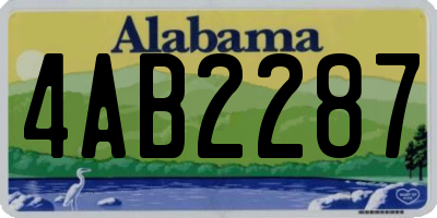 AL license plate 4AB2287