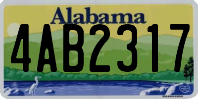 AL license plate 4AB2317