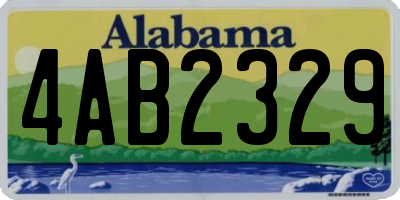 AL license plate 4AB2329