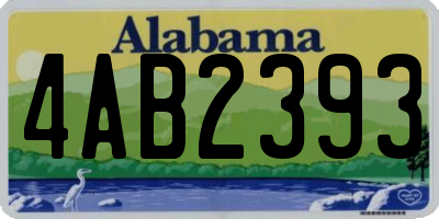 AL license plate 4AB2393