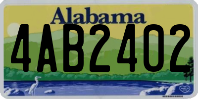 AL license plate 4AB2402