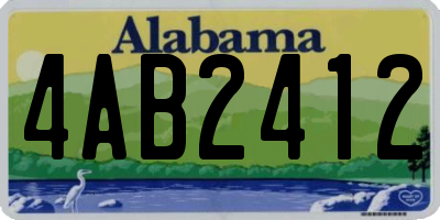 AL license plate 4AB2412