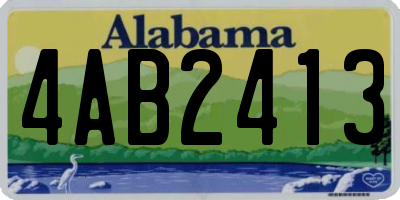 AL license plate 4AB2413
