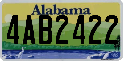 AL license plate 4AB2422