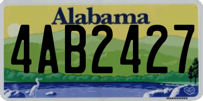 AL license plate 4AB2427