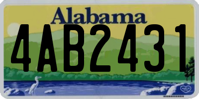 AL license plate 4AB2431