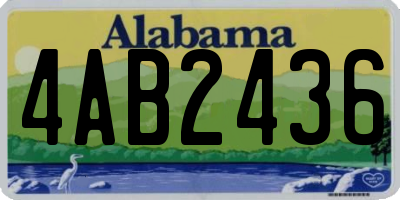 AL license plate 4AB2436