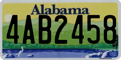 AL license plate 4AB2458