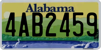 AL license plate 4AB2459