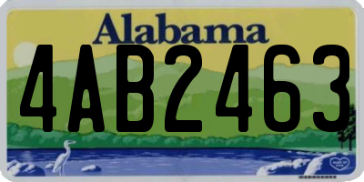 AL license plate 4AB2463