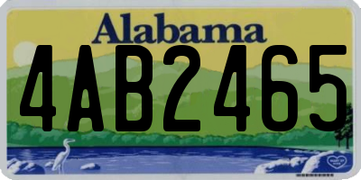 AL license plate 4AB2465