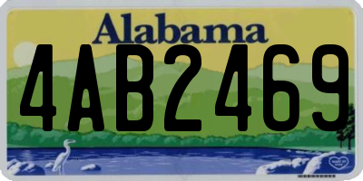 AL license plate 4AB2469