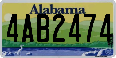 AL license plate 4AB2474