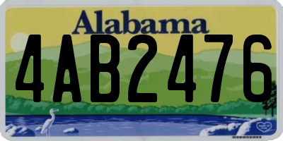 AL license plate 4AB2476
