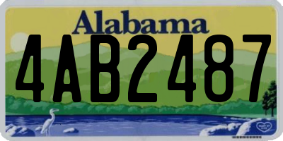 AL license plate 4AB2487