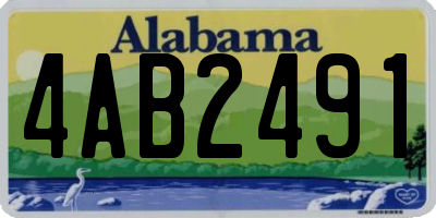 AL license plate 4AB2491