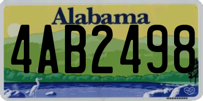 AL license plate 4AB2498