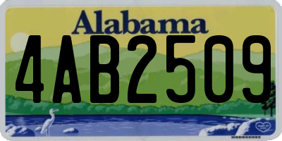 AL license plate 4AB2509