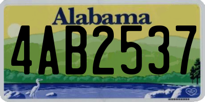 AL license plate 4AB2537