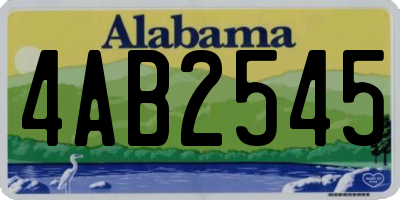 AL license plate 4AB2545