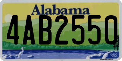 AL license plate 4AB2550