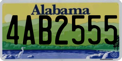 AL license plate 4AB2555