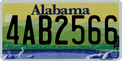 AL license plate 4AB2566