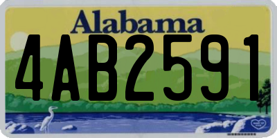 AL license plate 4AB2591