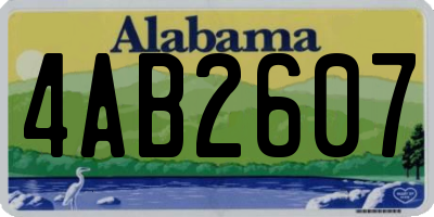 AL license plate 4AB2607