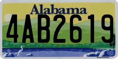 AL license plate 4AB2619