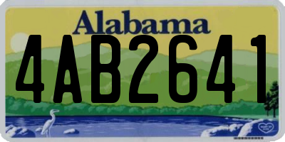 AL license plate 4AB2641