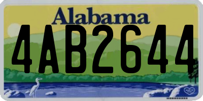 AL license plate 4AB2644