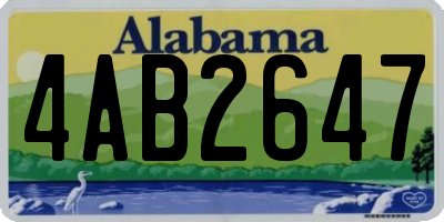 AL license plate 4AB2647
