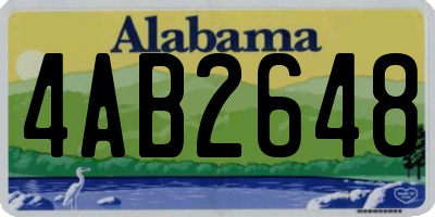 AL license plate 4AB2648