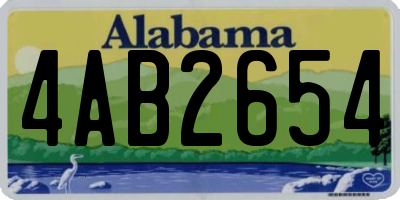 AL license plate 4AB2654