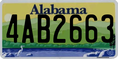 AL license plate 4AB2663