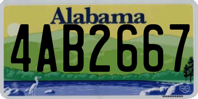 AL license plate 4AB2667