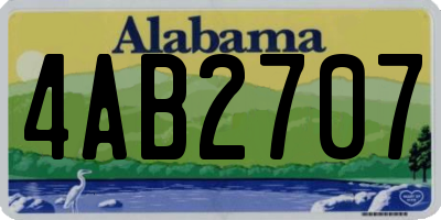 AL license plate 4AB2707
