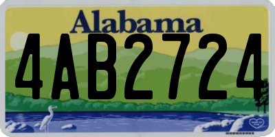 AL license plate 4AB2724