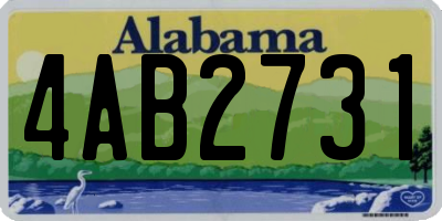 AL license plate 4AB2731