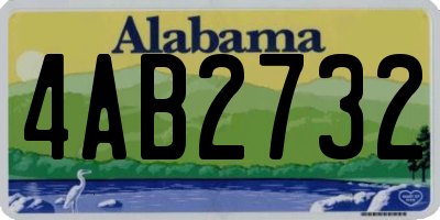 AL license plate 4AB2732