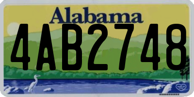 AL license plate 4AB2748