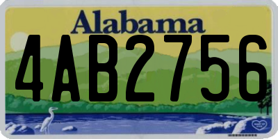 AL license plate 4AB2756
